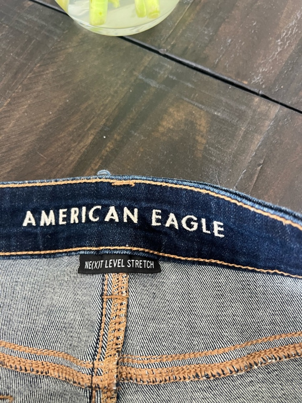 Women’s A E  JEANS- Stretch sz 14/32  Dark Blue Stretch Denim Jeans - jegging - Picture 3 of 16